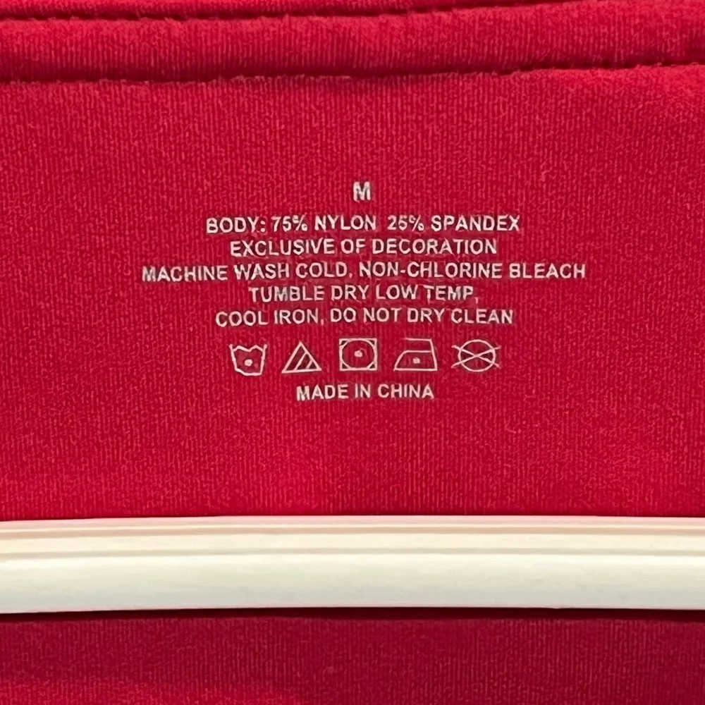 Red Lace Sleeveless Thong Bodysuit - Medium - NWOT - Picture 6 of 6